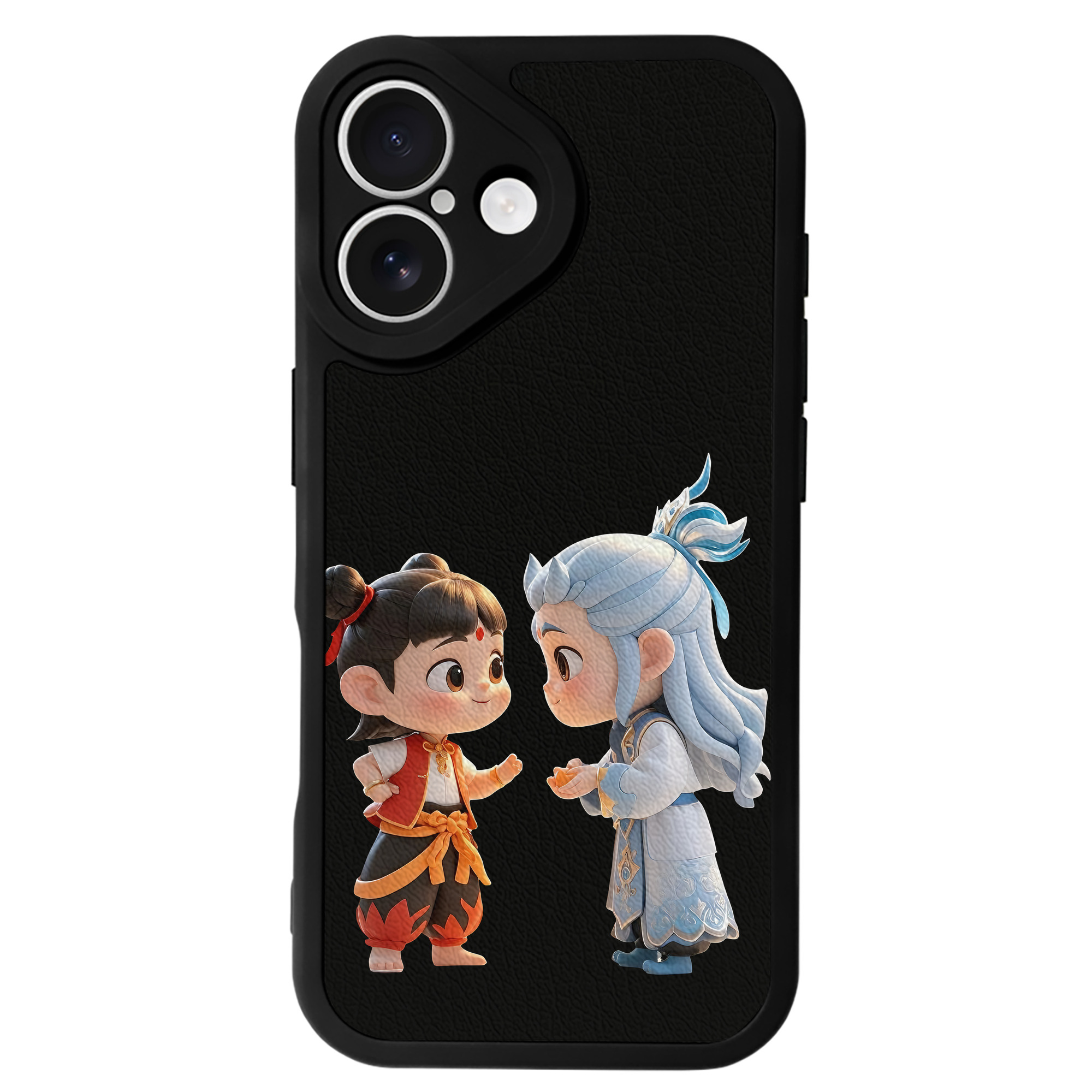 （画像用） Ne Zha 2 ナタ 魔童の大暴れ 【iPhone 16シリーズ対応】シリコンスマホケース（レザー調） 材質：シリコン